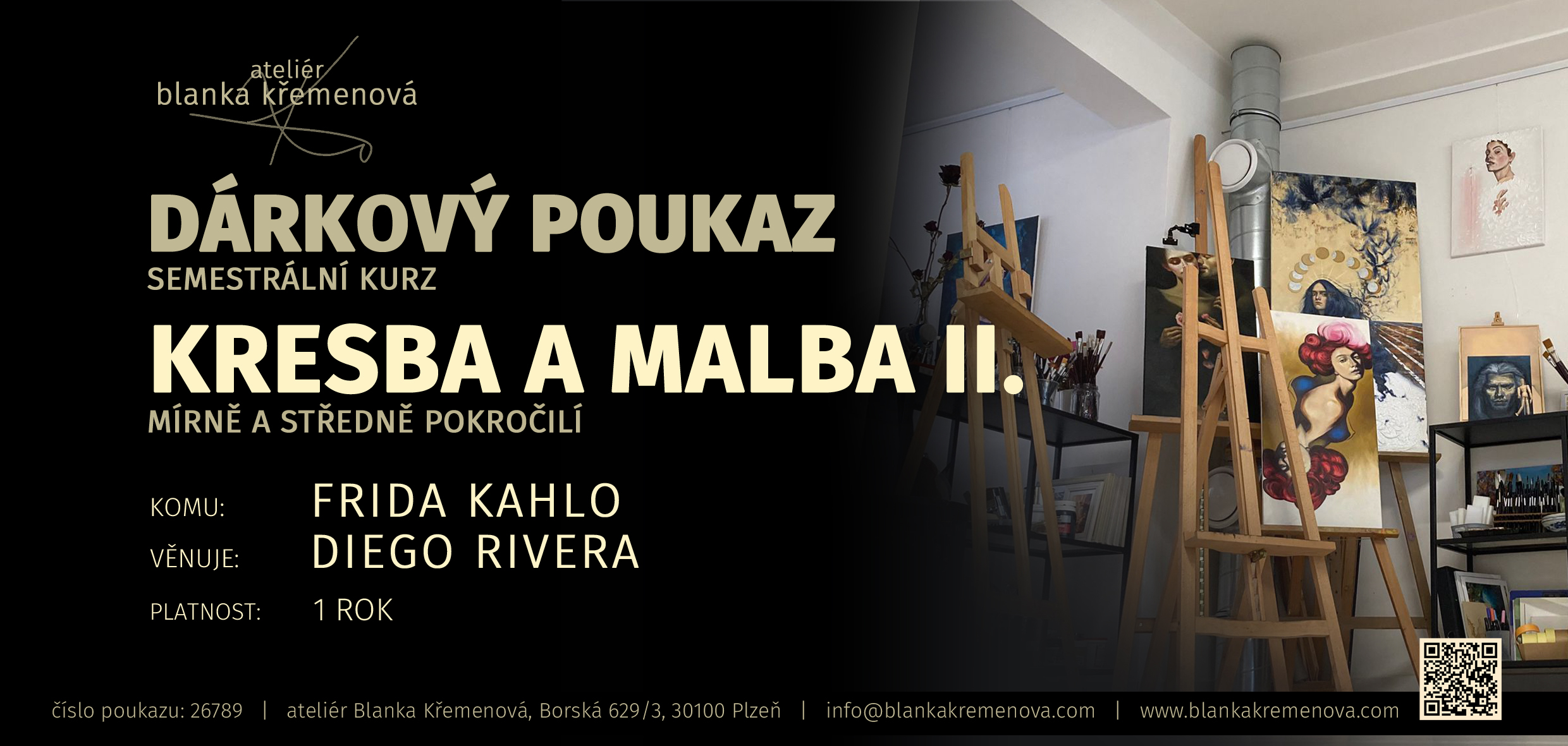 SEMESTRÁLNÍ KURZ KRESBA A MALBA II. (mírně a středně pokročilí)